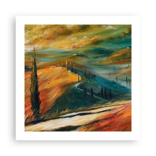 Plakát - Toskánská krajina - 50x50 cm