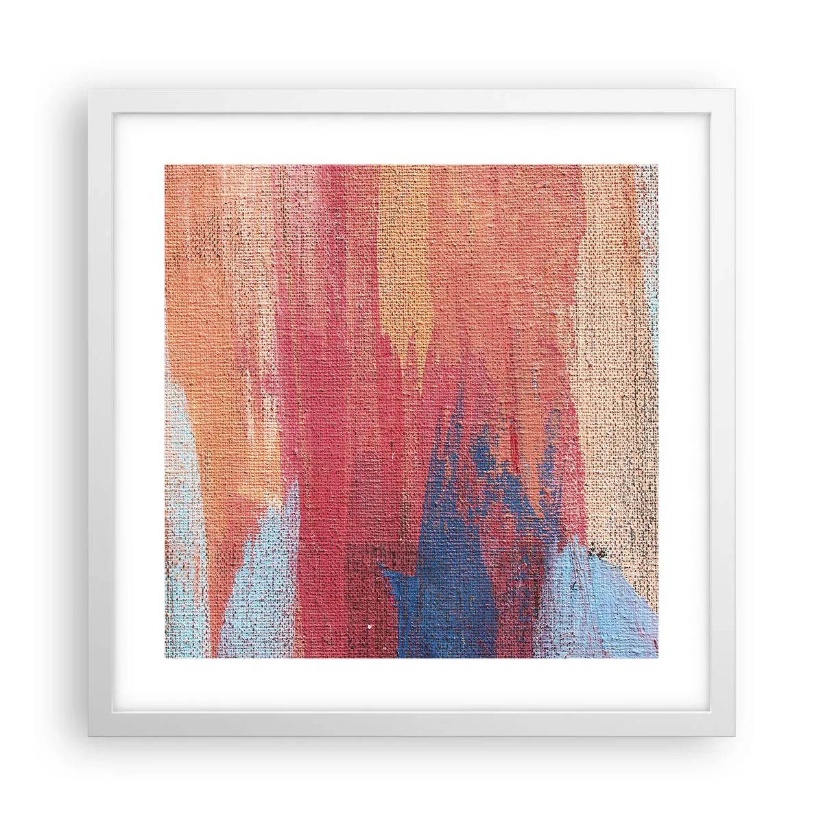 Plakát v bílém rámu - Stékat duhou - 40x40 cm