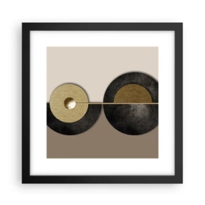 Plakát v černém rámu - Variace kolem kruhu - 30x30 cm