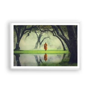 Plakát v bílém rámu - Na cestě k osvícení - 91x61 cm