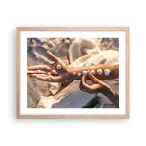 Plakát v rámu světlý dub - Krása na dosah - 50x40 cm