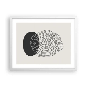 Plakát v bílém rámu - Trvání a kmitání - 50x40 cm