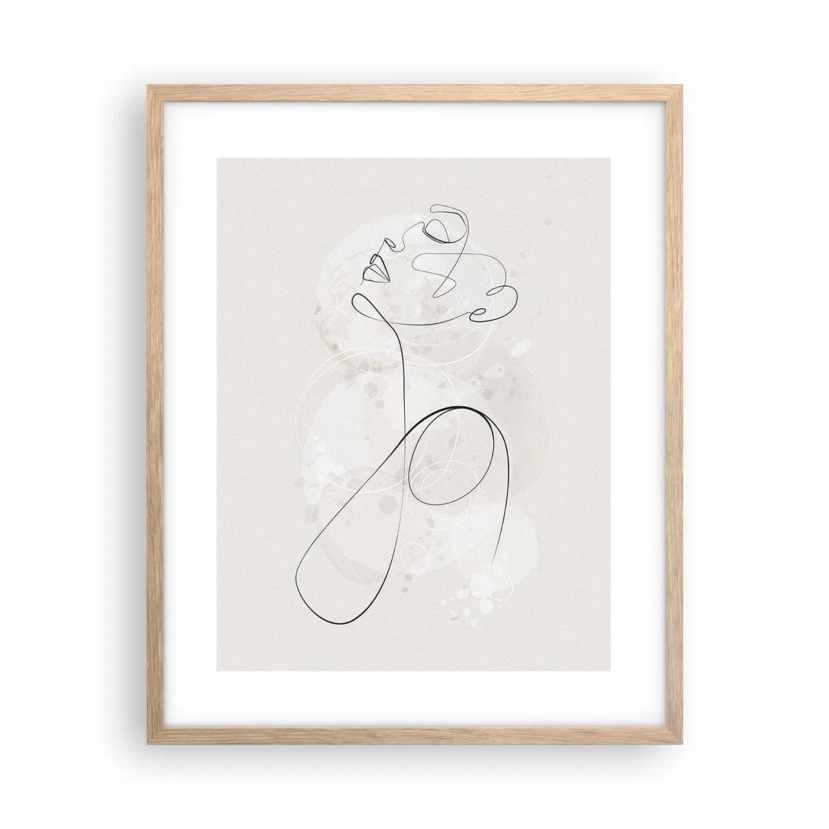 Plakát v rámu světlý dub - Spirála krásy - 40x50 cm