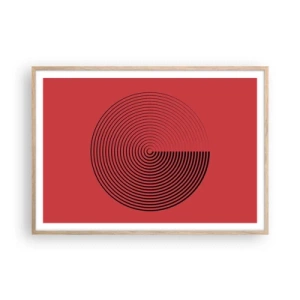 Plakát v rámu světlý dub - Kruhový pohyb - 100x70 cm