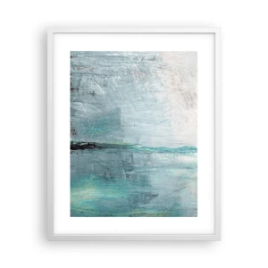 Plakát v bílém rámu - Horizontálně v modři - 40x50 cm