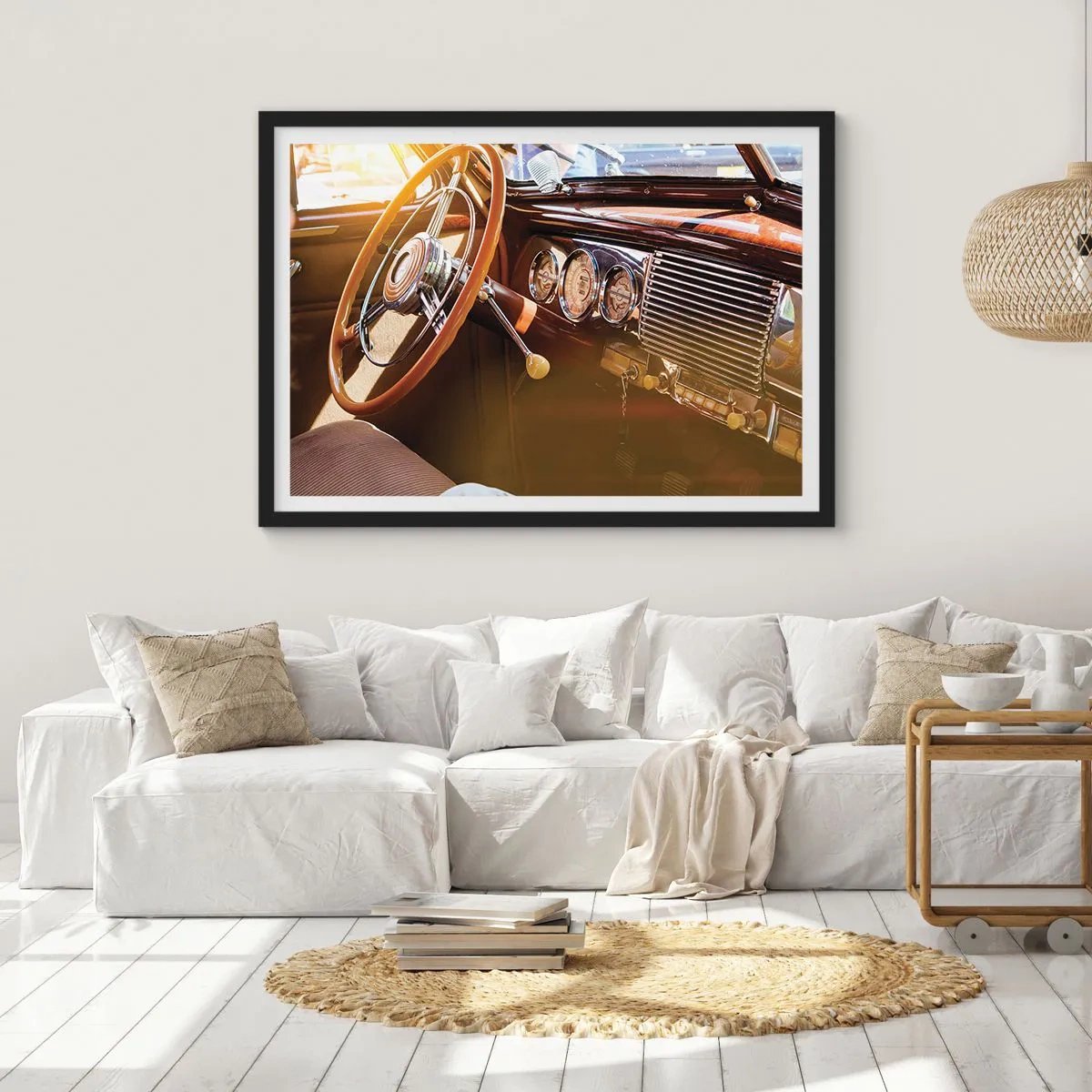 Plakát v černém rámu - Závan luxusu z minulosti - 100x70 cm