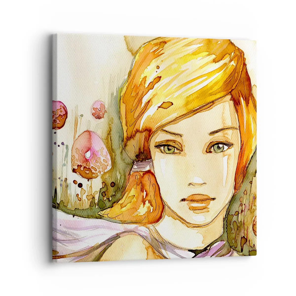 Obraz na plátně - Smaragdový pohled, který zahání hněv - 30x30 cm