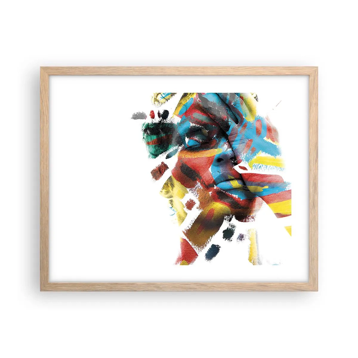 Plakát v rámu světlý dub - Pestrá osobnost - 50x40 cm