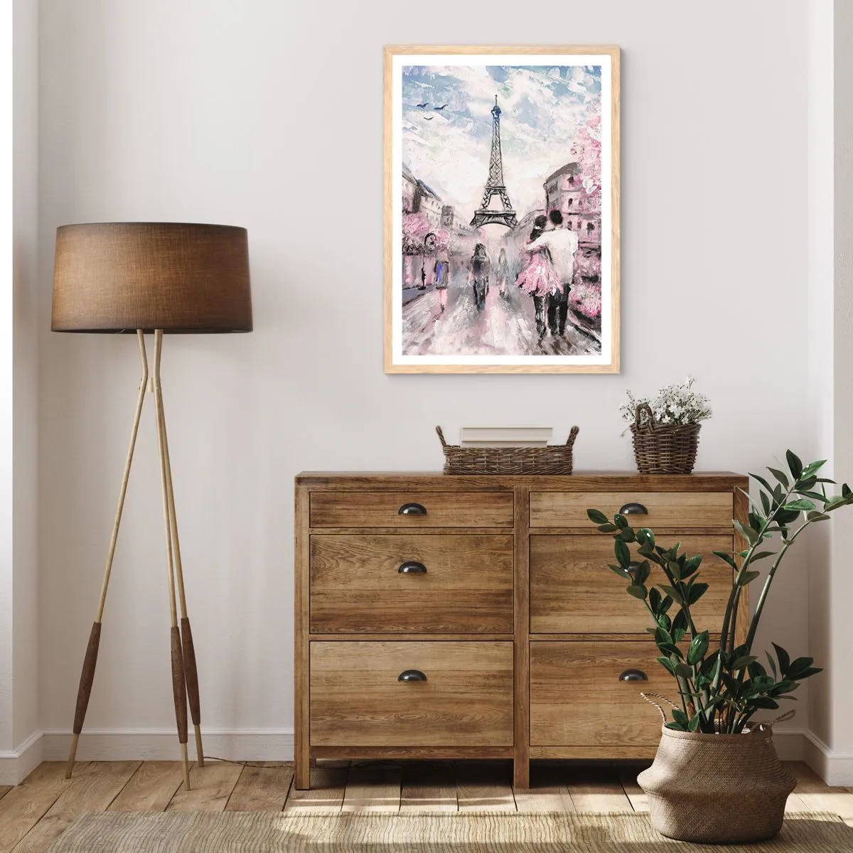 Plakát v rámu světlý dub - Když se zamilovat, tak jenom v… - 70x100 cm