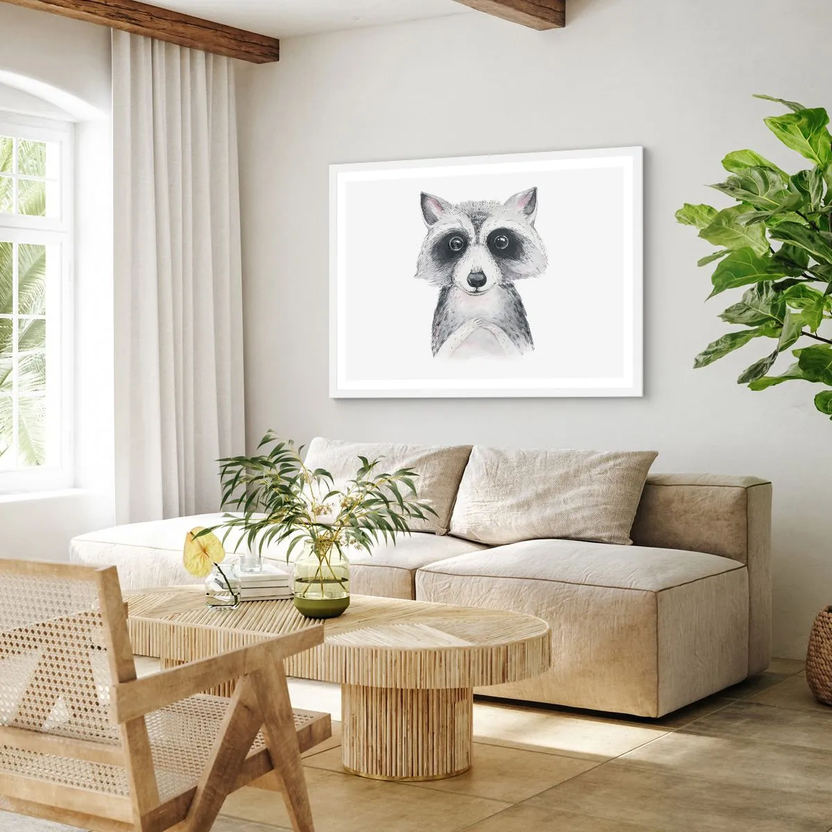 Plakát v bílém rámu - Chvíle dojetí - 100x70 cm