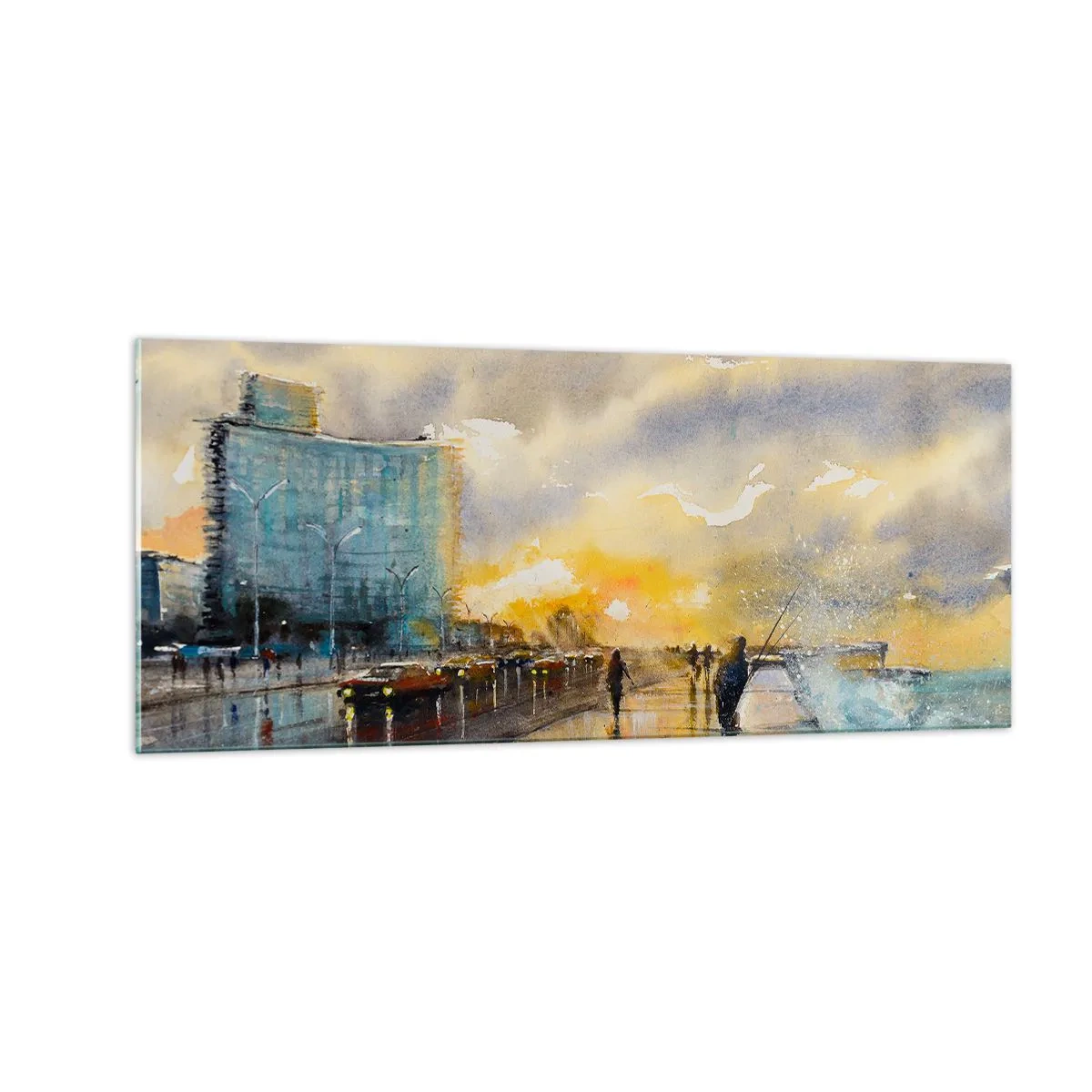 Obraz na skle - Život na pobřeží - 100x40 cm