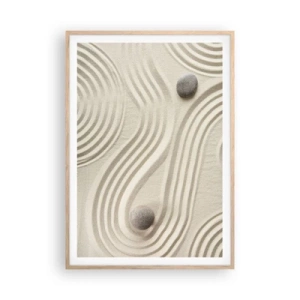 Plakát v rámu světlý dub - Dotek tepla - 70x100 cm
