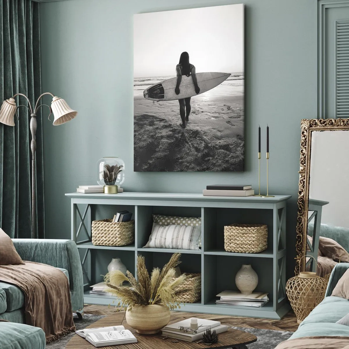 Obraz na plátně - Dcera mořské vlny - 55x100 cm