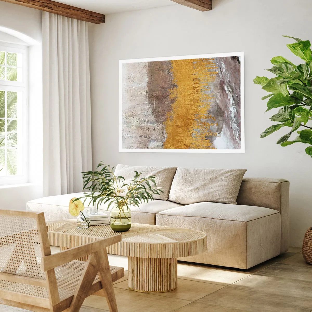 Plakát - Zlatistý závan - 91x61 cm