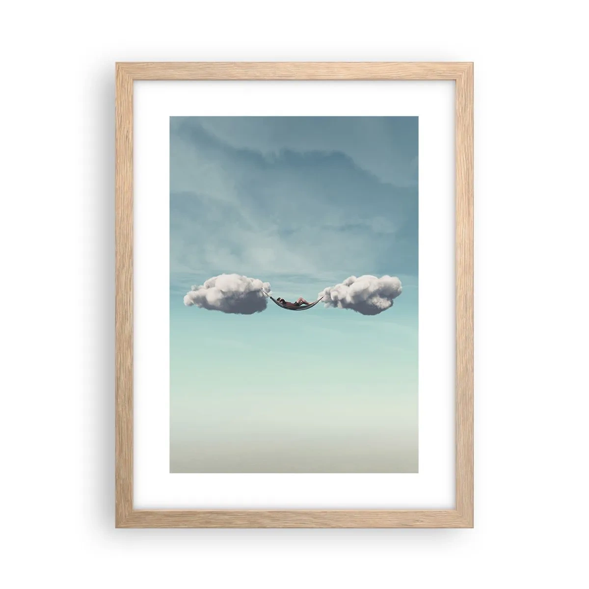 Plakát v rámu světlý dub - Blaženost okamžiku - 30x40 cm