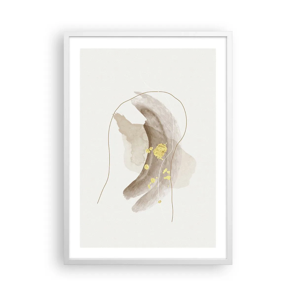 Plakát v bílém rámu - Vesmírná bytost - 50x70 cm