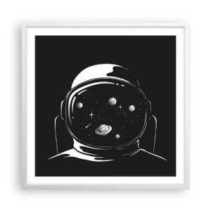 Plakát v bílém rámu - Skvělý výhled - 60x60 cm