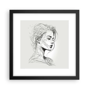 Plakát v černém rámu - Portrét v zamyšlení - 30x30 cm