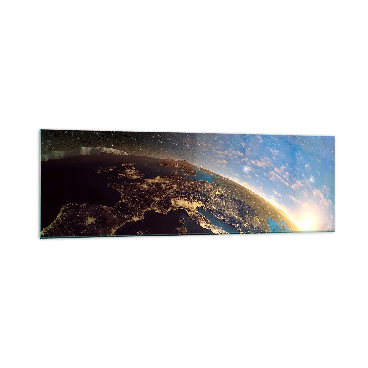 Obraz na skle - Podívejme se na sebe s odstupem - 160x50 cm