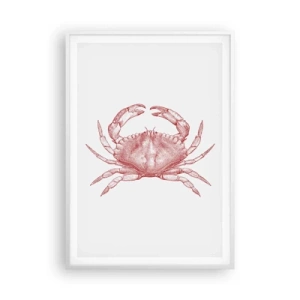 Plakát v bílém rámu - Krab nad kraby - 70x100 cm