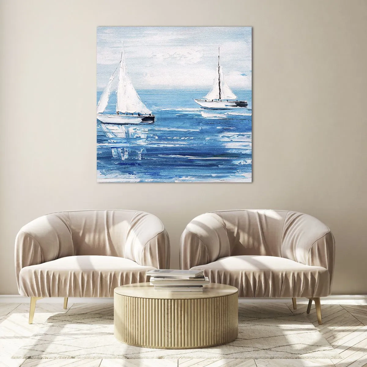 Obraz na skle - S přítelem po boku - 40x40 cm