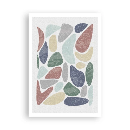 Plakát - Mozaika práškových barev - 70x100 cm