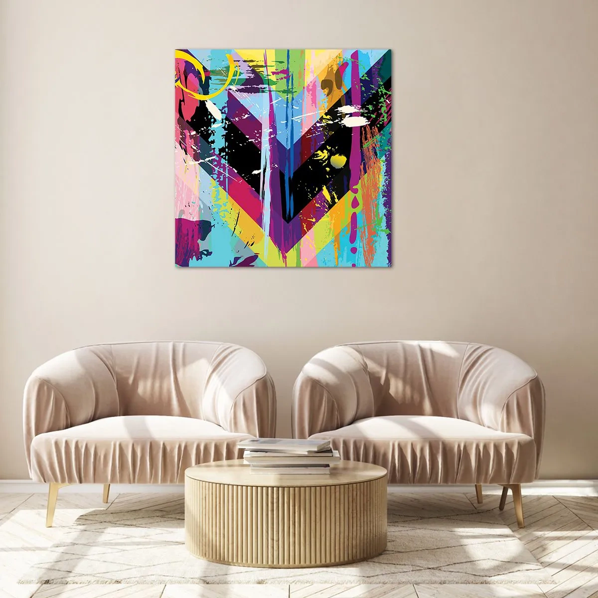 Obraz na skle - Shora dolů - 70x70 cm