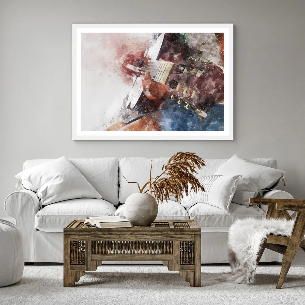 Plakát v bílém rámu - Co si o tom myslíš? - 60x60 cm