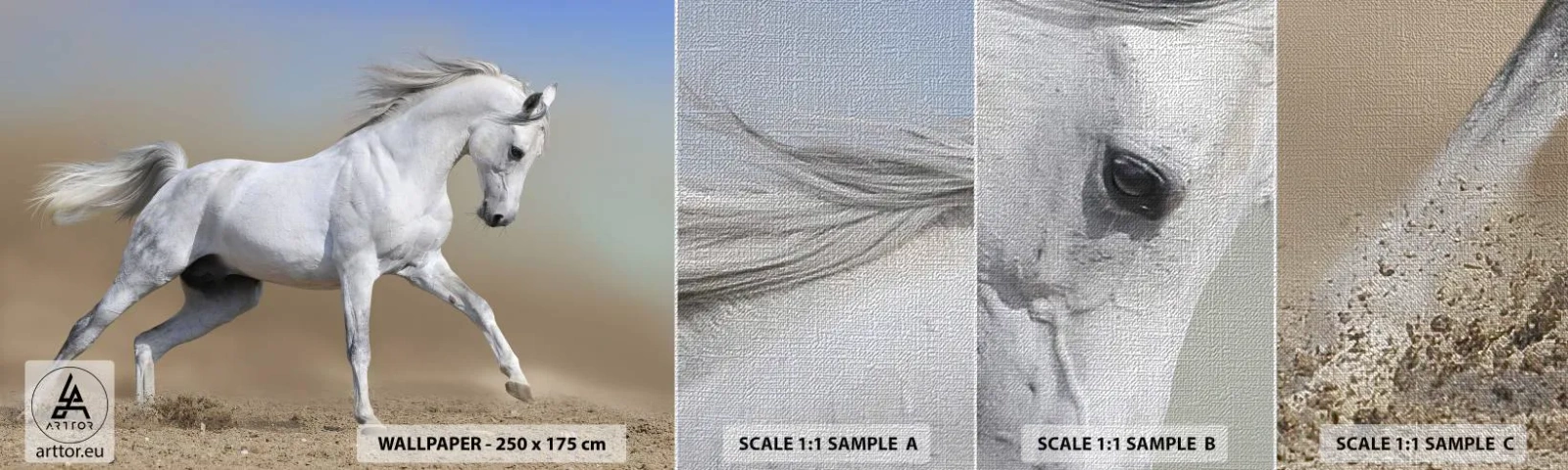 Vzor Fototapety Premium Canvas - Nejkrásnější arabská pohádka - Kůň, Zvířata, Cval - 100x30 cm