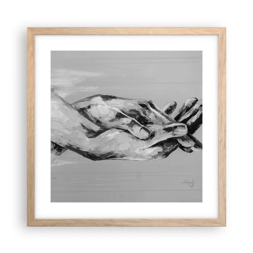 Plakát v rámu světlý dub - Začátek… - 40x40 cm