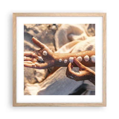 Plakát v rámu světlý dub - Krása na dosah - 40x40 cm