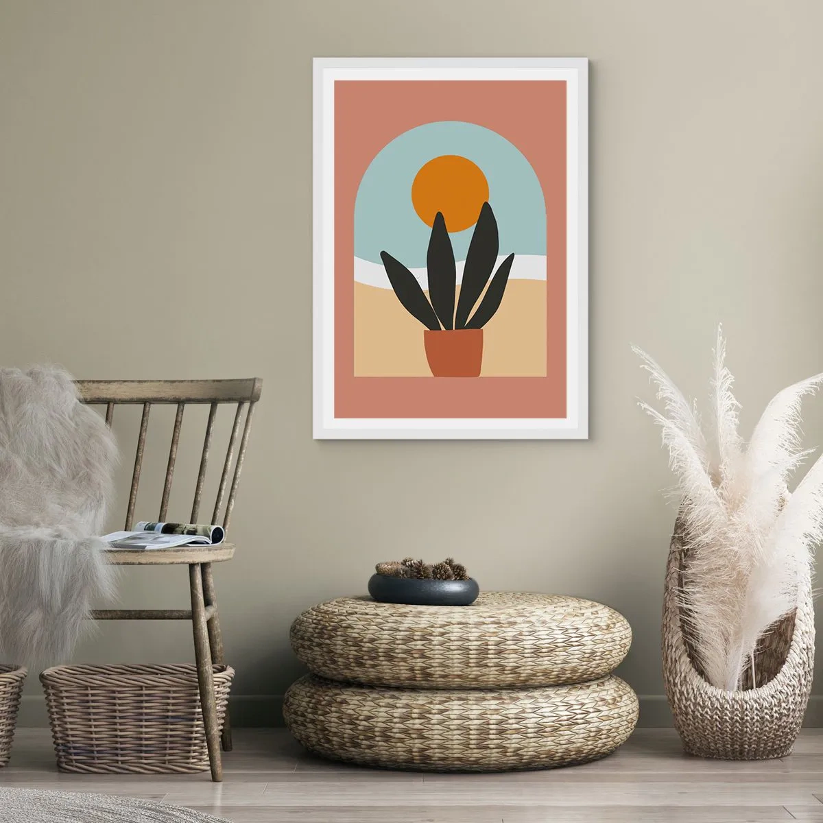 Plakát v bílém rámu - Malé radosti - 50x70 cm