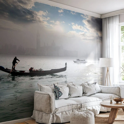 Fototapeta Premium Canvas - Pohádkové město z vody a mlhy - Krajina, Město, Benátky - 250x175 cm