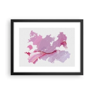 Plakát v černém rámu - Mapa růžového světa - 40x30 cm