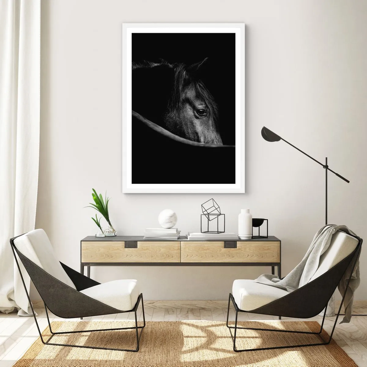 Plakát v bílém rámu - Černý kníže - 61x91 cm