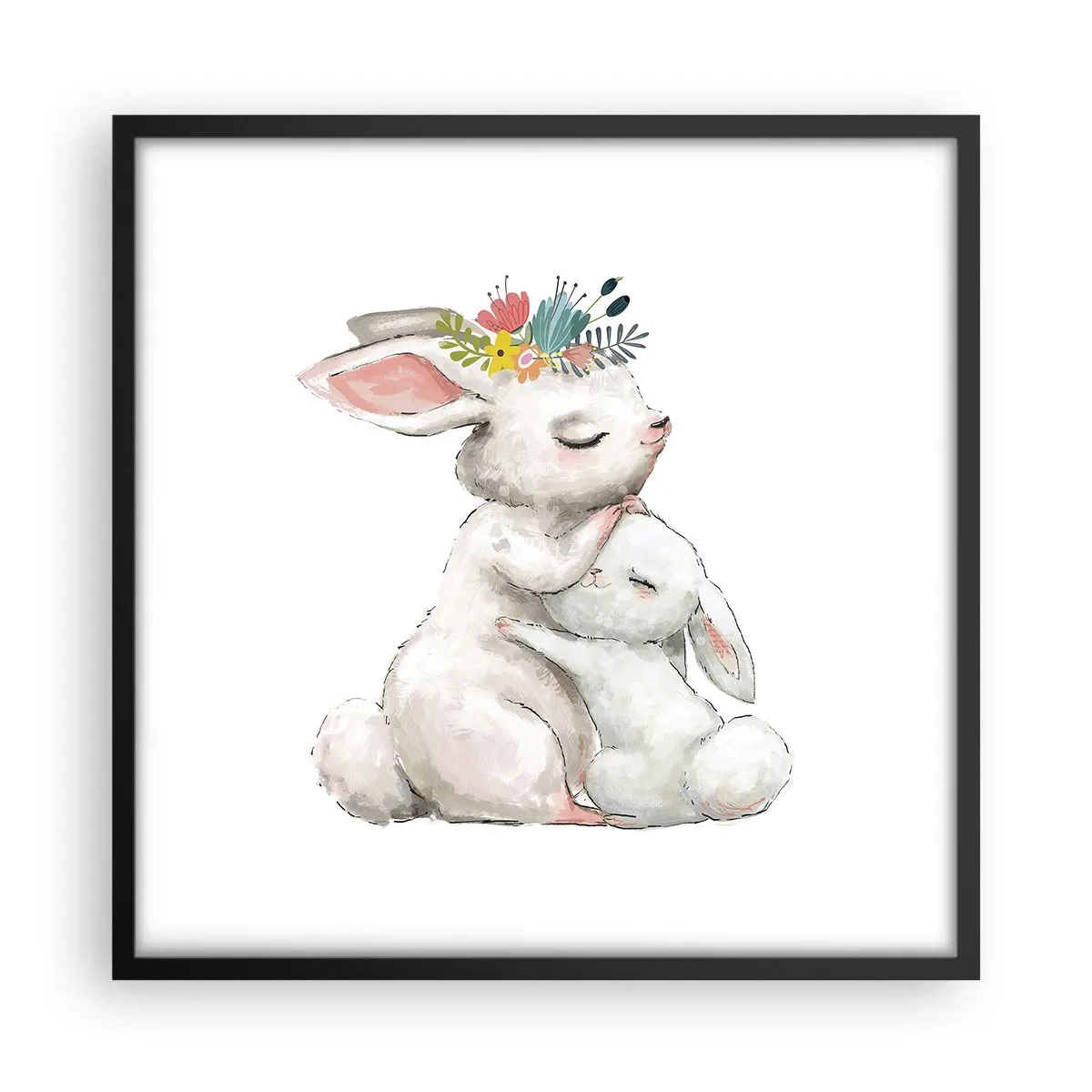 Plakát v černém rámu - Nejlepší je u mámy - 50x50 cm