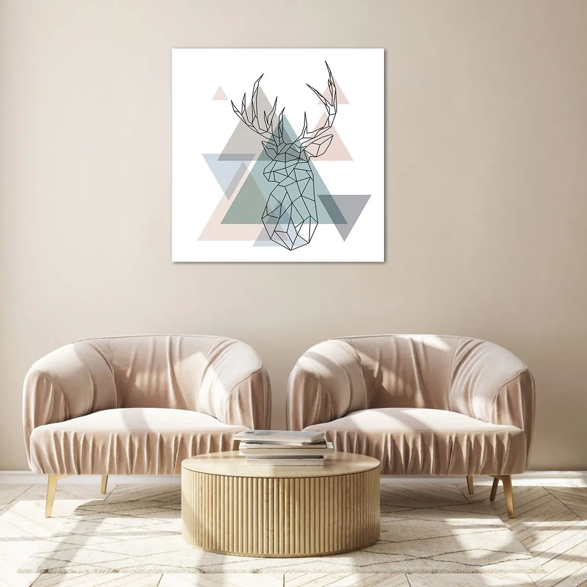 Obraz na skle - V geometrickém lese - 40x40 cm