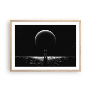 Plakát v rámu světlý dub - Tváři v tvář - 70x50 cm