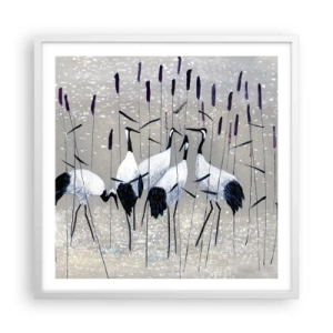 Plakát v bílém rámu - Mezi svými - 60x60 cm