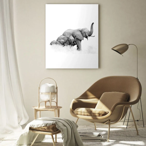 Obraz na skle - Jedna, dvě, tři - 50x70 cm