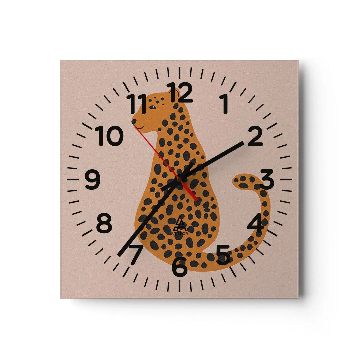 Nástěnné hodiny - Leopardní vzor je v módě - 30x30 cm