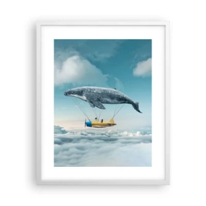 Plakát v bílém rámu - Proč ne? - 40x50 cm