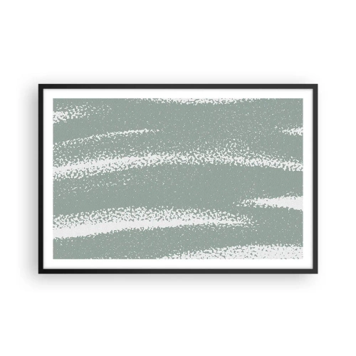 Plakát v černém rámu - Abstrakce v zimním stylu - 91x61 cm