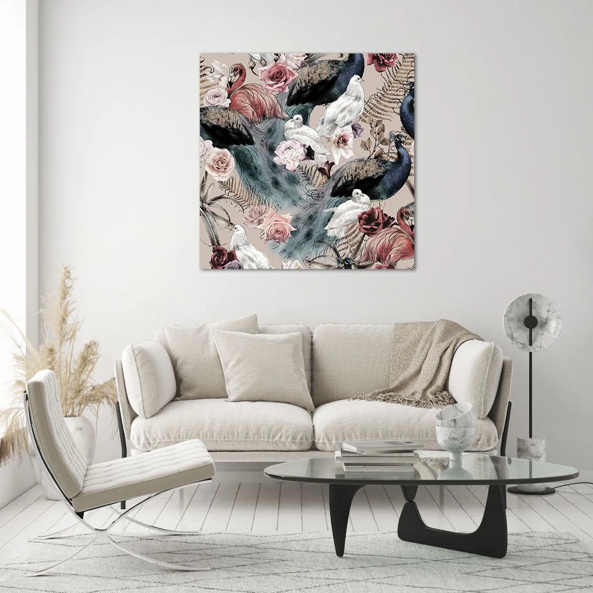 Obraz na skle - V palácové zahradě - 70x70 cm