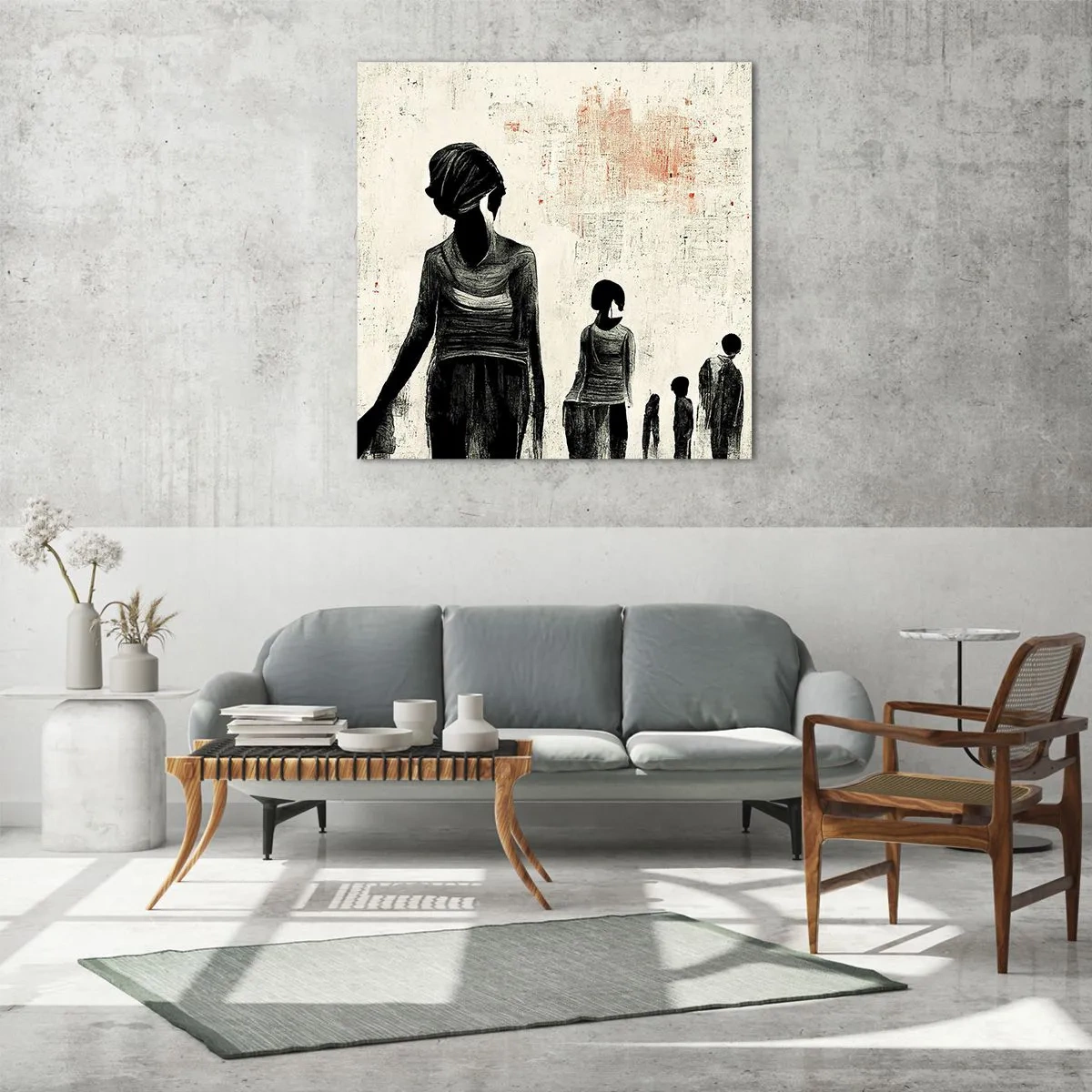 Obraz na skle - Proti samotě - 50x50 cm