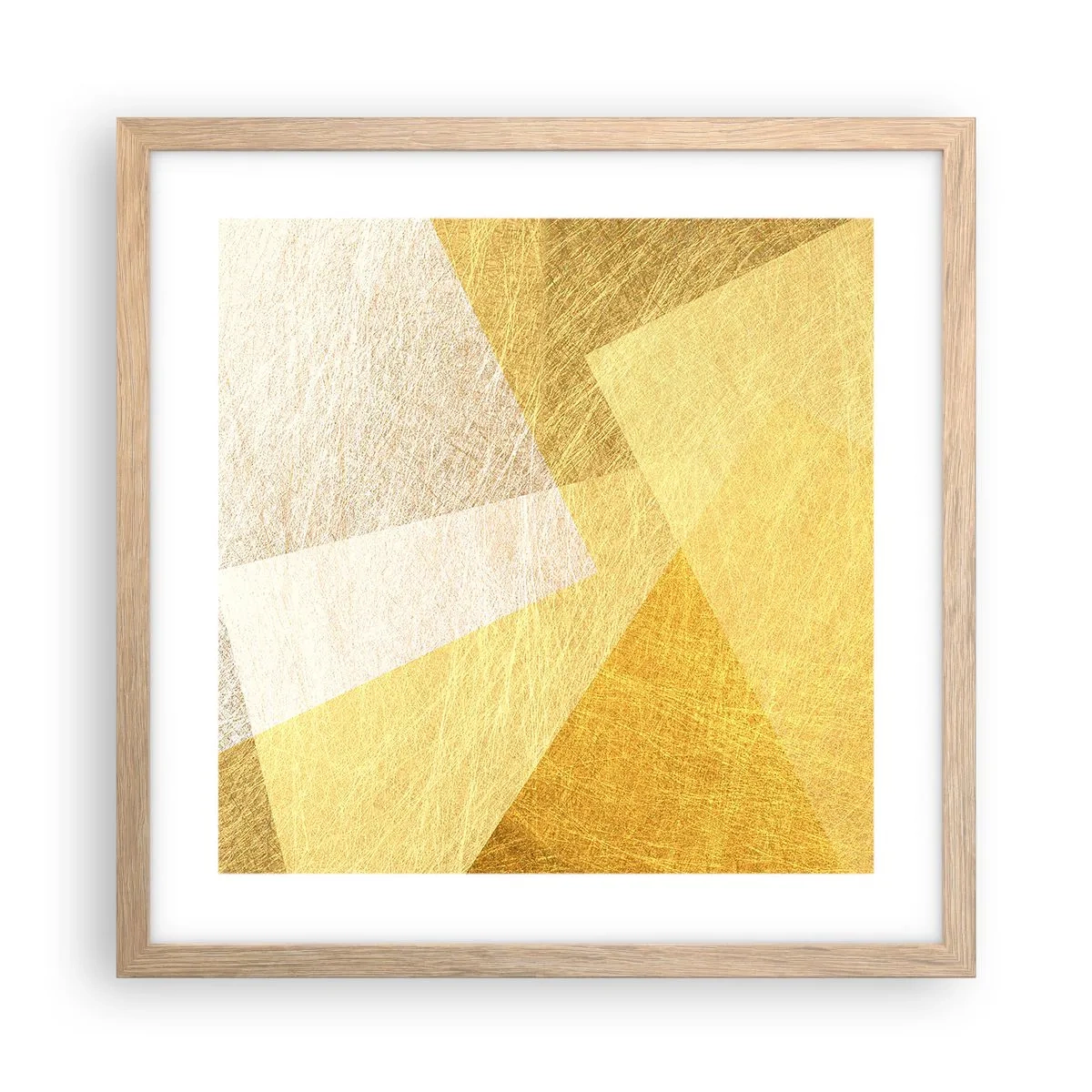 Plakát v rámu světlý dub - Počasí geometrie - 40x40 cm