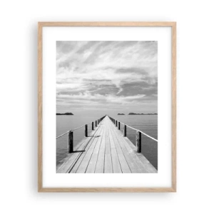 Plakát v rámu světlý dub - Co takhle cesta… - 40x50 cm