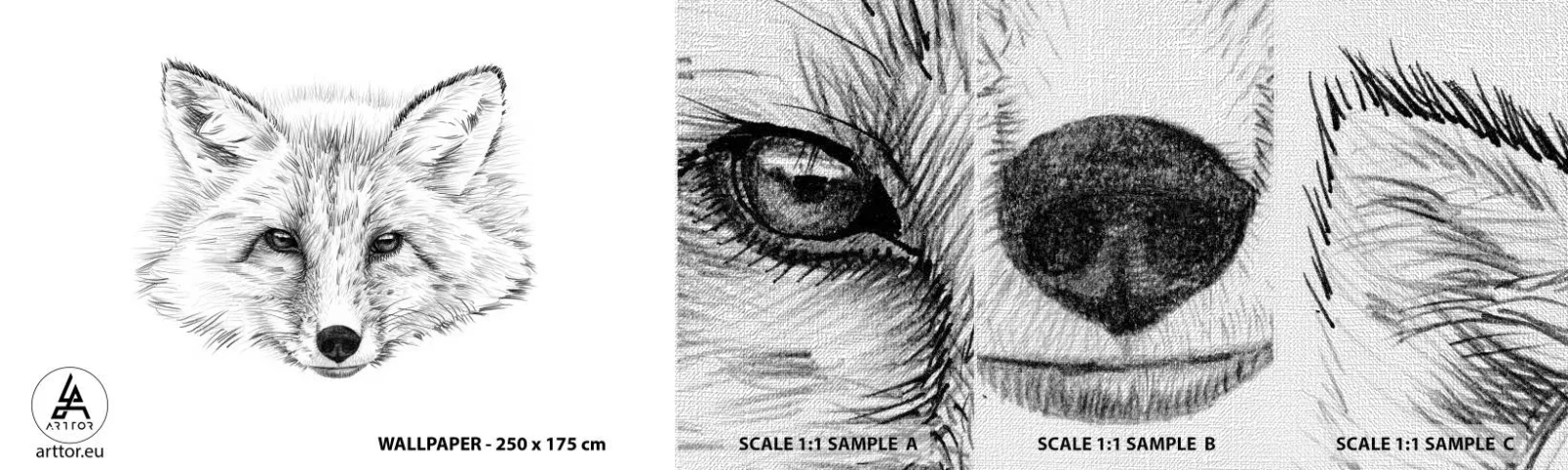 Vzor Fototapety Premium Canvas - Mohou tyto oči lhát? - Zvířata, Liška, Grafika - 100x30 cm