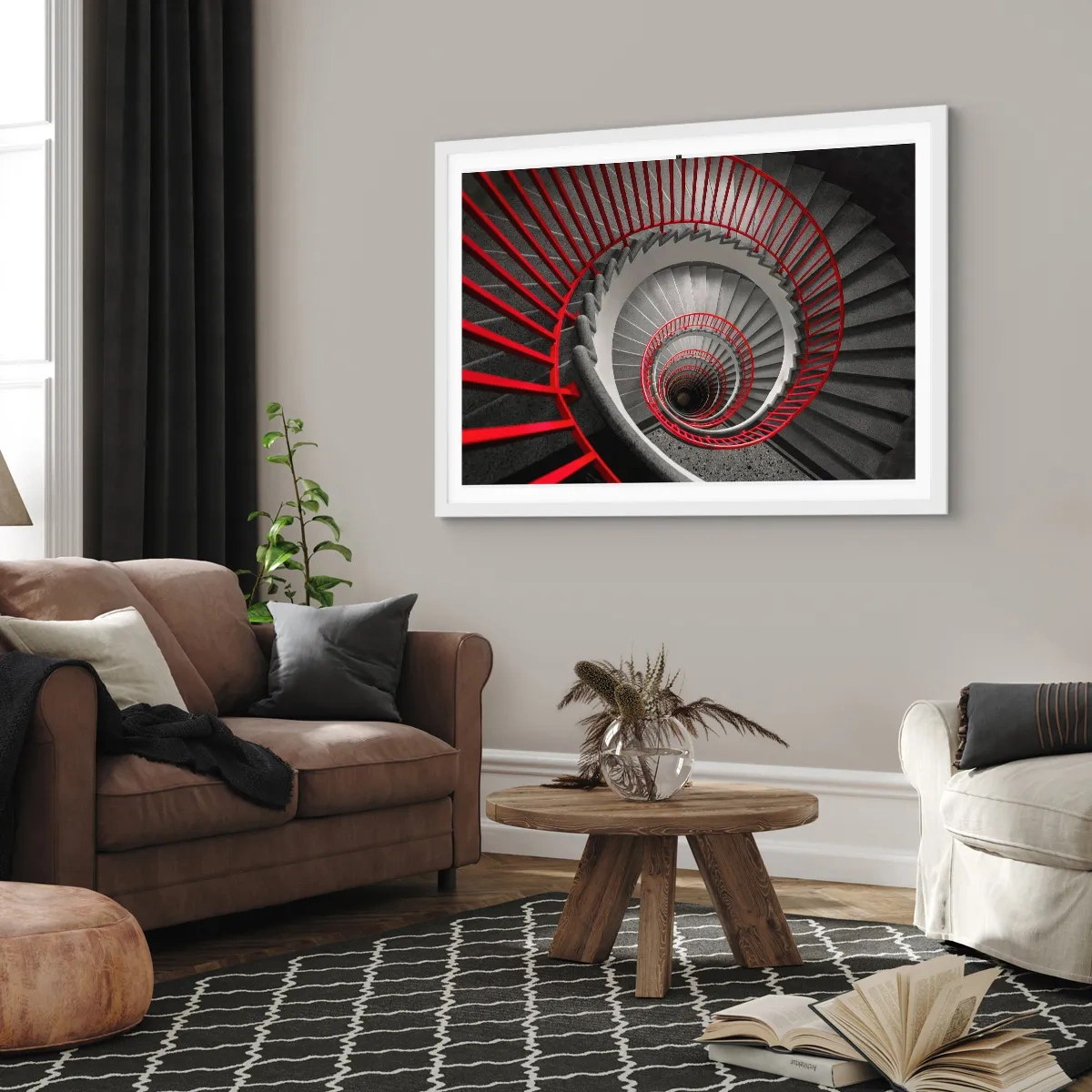 Plakát v bílém rámu - Architektonické hry - 70x50 cm