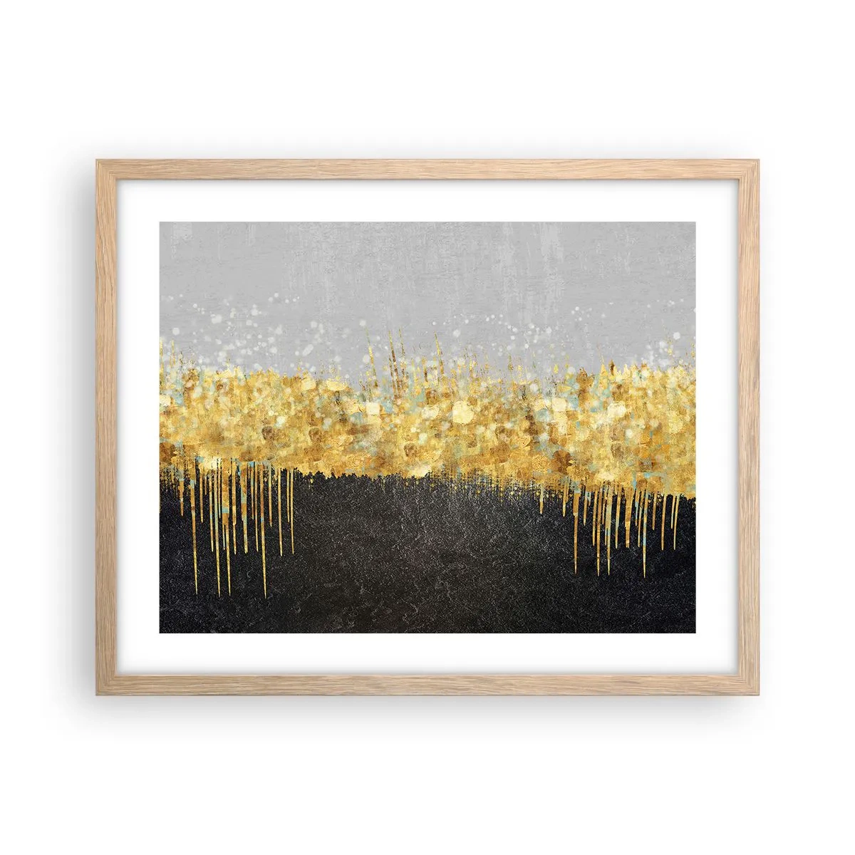 Plakát v rámu světlý dub - Dovnitř a vzhůru - 50x40 cm